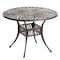 Gardenised Outdoor and Indoor Bronze Dining Set 4 Chairs with 1 Table Bistro Patio Cast Aluminum. QI003960.BZ - alternate 5